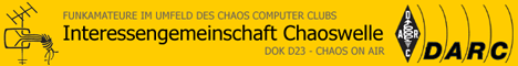 Banner DOK D23 - Funkamateure im Umfeld des Chaos Computer Clubs - Interessengemeinschaft Chaoswelle